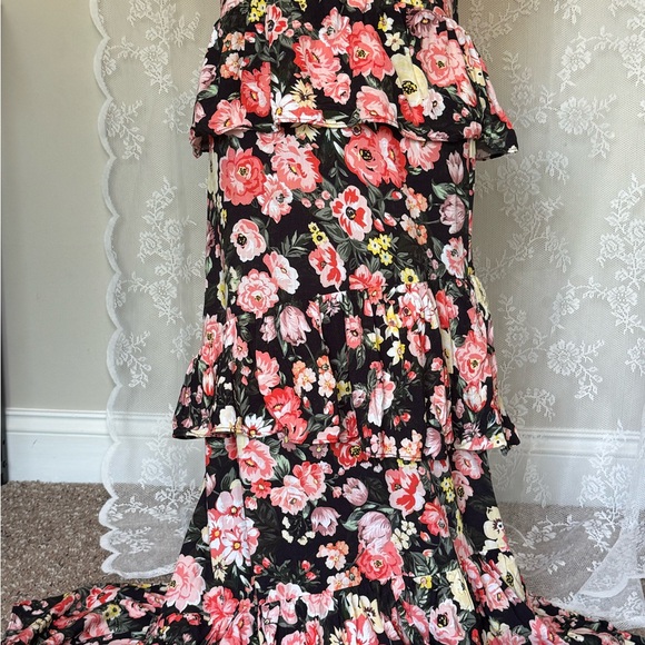 Anthropologie Floral Ruffle Maxi Dress - Picture 7 of 7